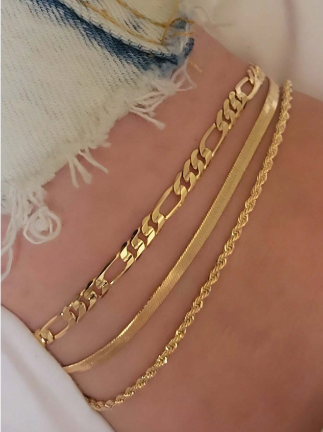 Twist Chain Anklet For Women, Alloy Body Jewelry Beach Chain